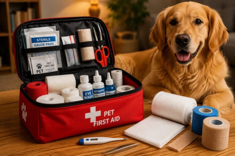 Pet First-Aid Kit Checklist: 11 Essentials for Dogs and Cats