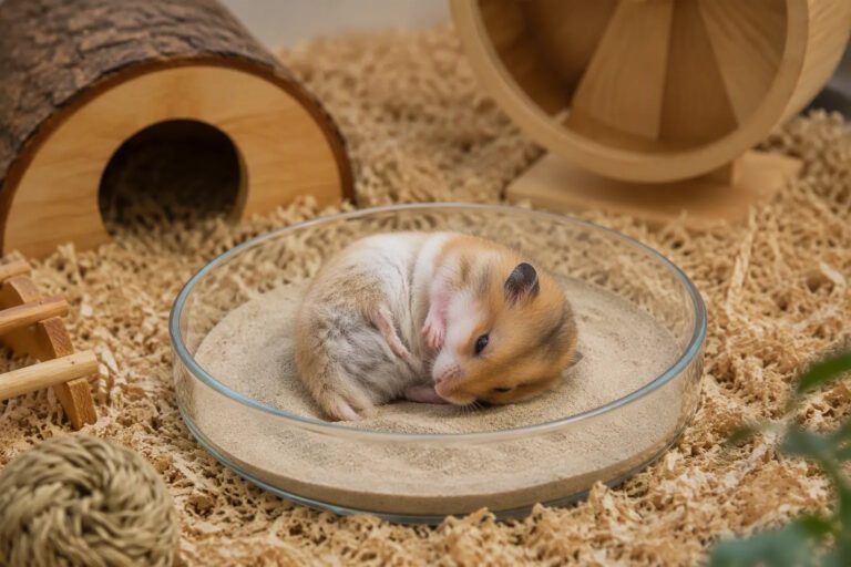 Hamster Sand Baths: Safe Sand, Depth, Size & Cleaning