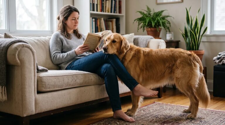 Why Do Dogs Lean Against People? Comfort, Attention, and Context